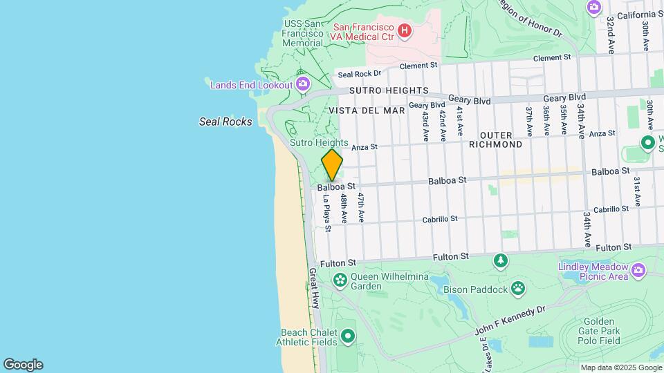 4742 Balboa St Map and Location Details