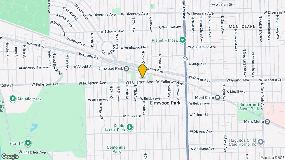 7426 W Fullerton Ave Map and Location Details