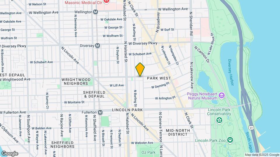 709 W Wrightwood Ave Map and Location Details