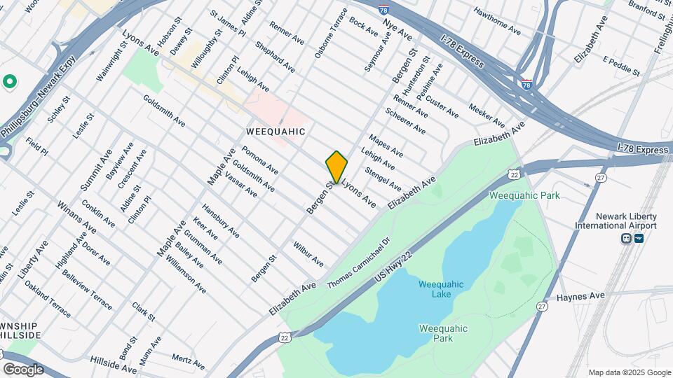 61 Weequahic Ave Mapa y Detalles de la Ubicación