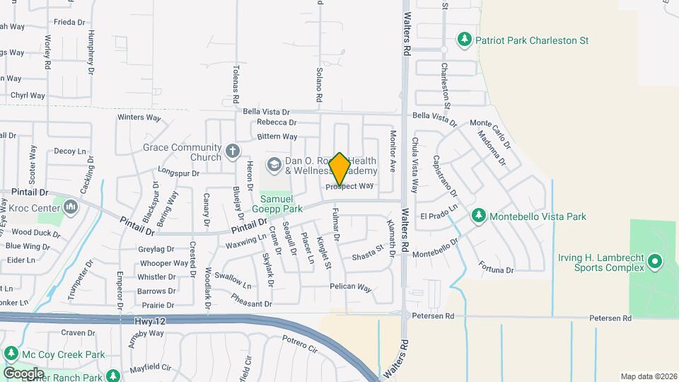 1409 Prospect Way Mapa y Detalles de la Ubicación