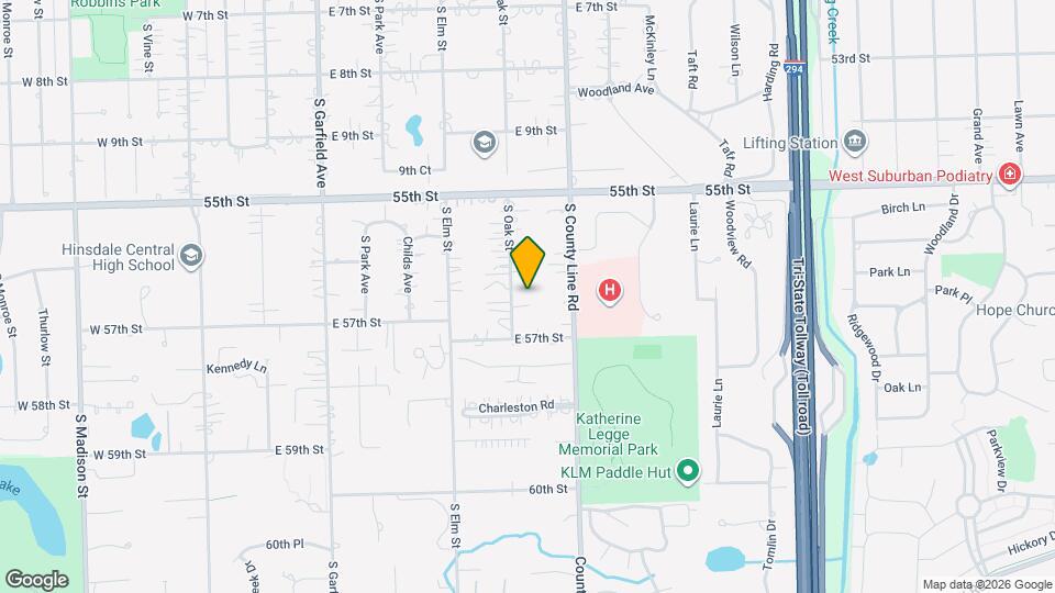 5631 S Oak St Map and Location Details