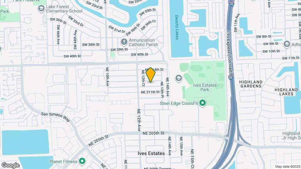 1271 NE 211th Terrace Map and Location Details