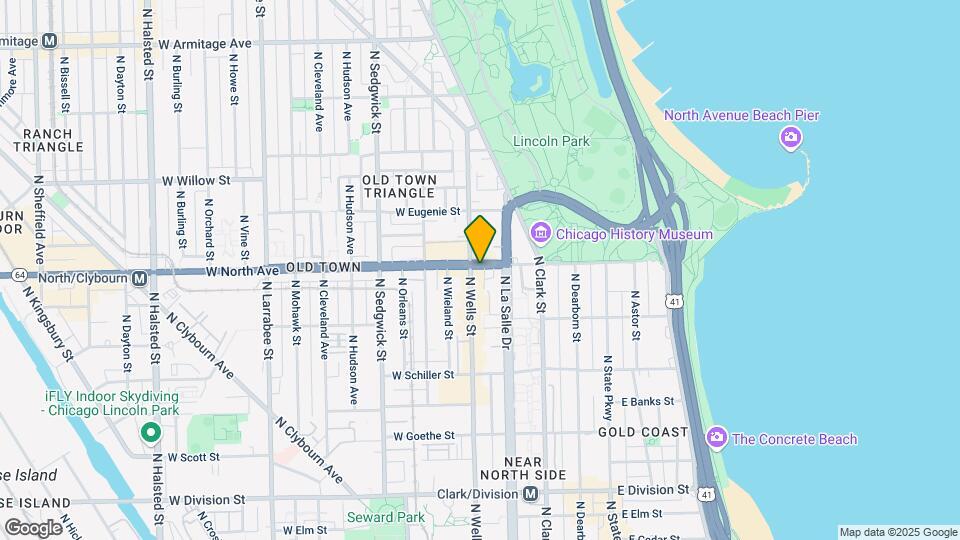 1561 N Wells St Map and Location Details