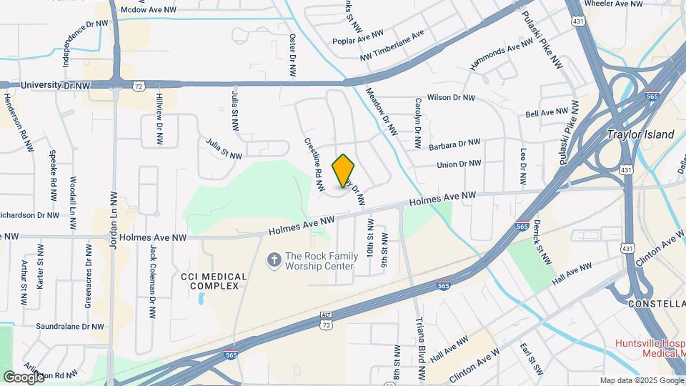 802 Crestline Rd NW Map and Location Details