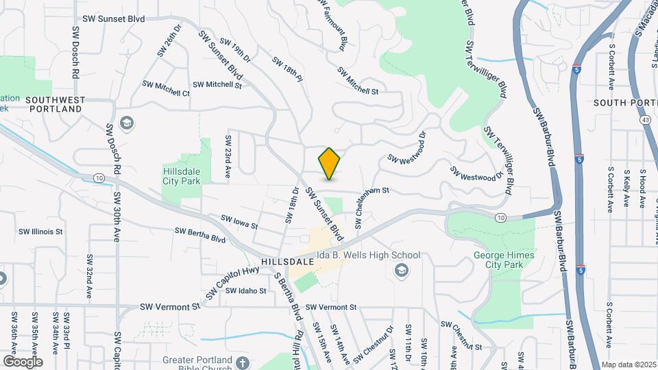 1615 SW Pendleton St Map and Location Details