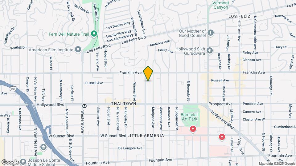 1820 N Normandie Ave Mapa y Detalles de la Ubicación