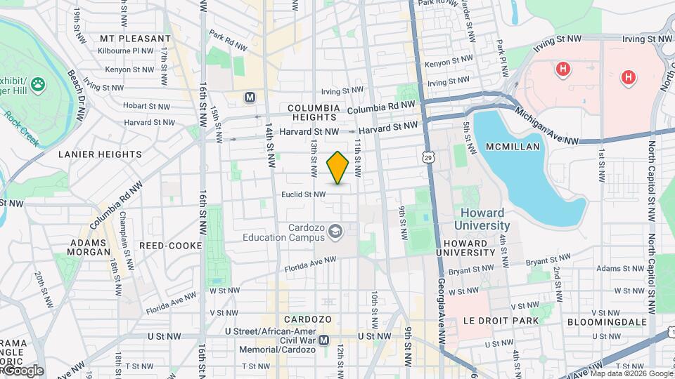 1203 Euclid St NW Mapa y Detalles de la Ubicación