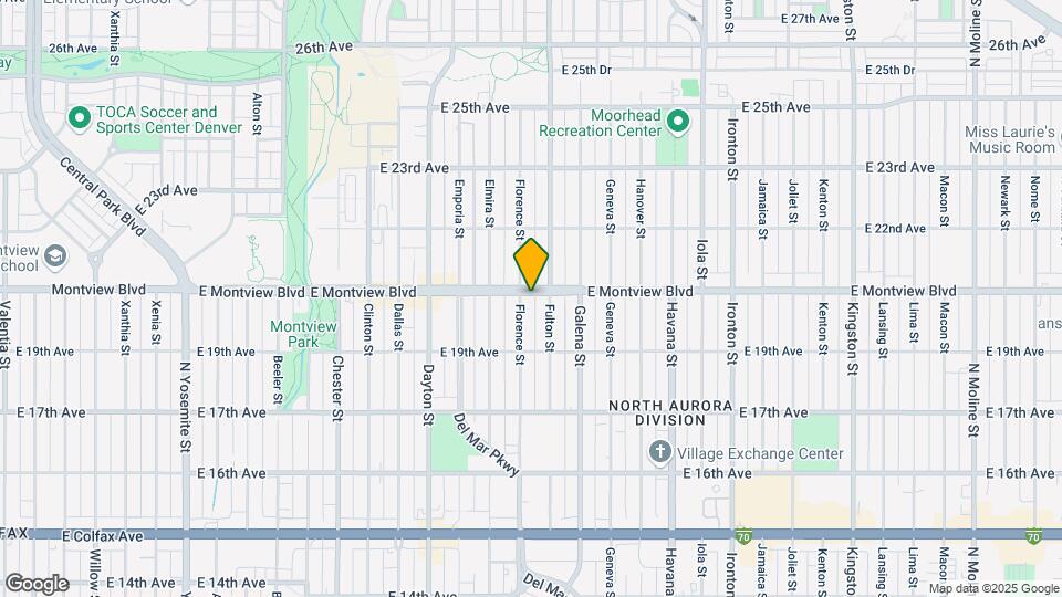 10022 Montview Blvd. Map and Location Details