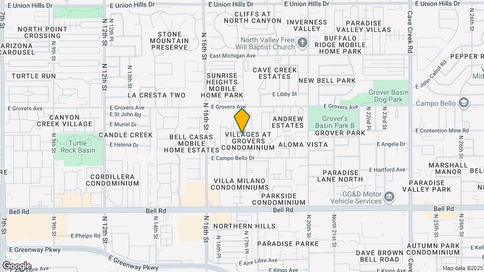 17606 N 17th Pl Map and Location Details