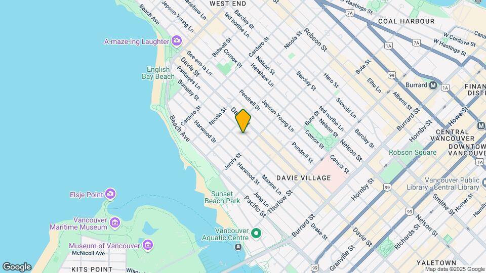 1339 Burnaby St Map and Location Details