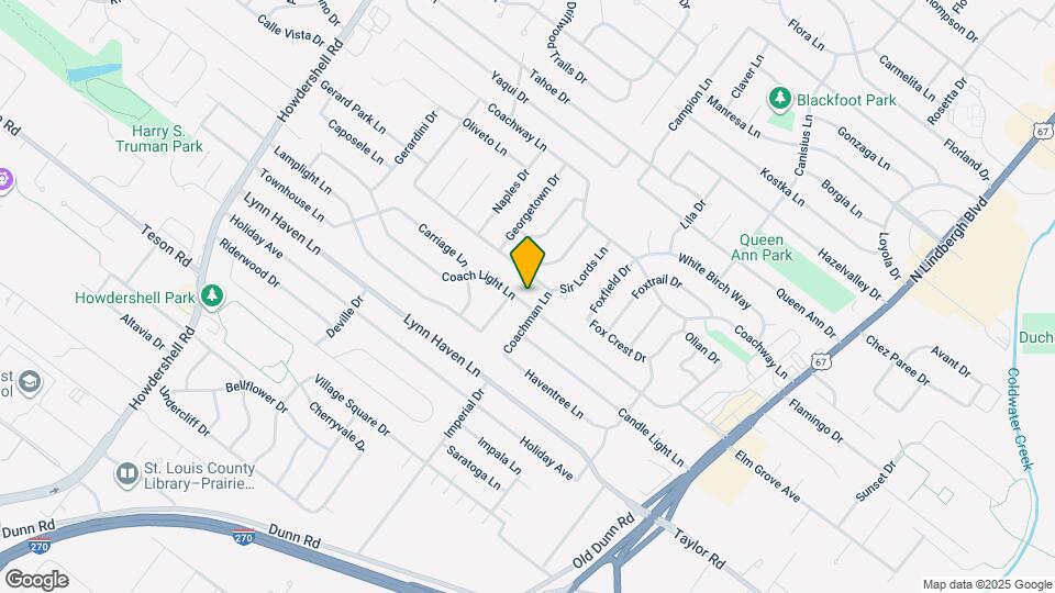 607 Coach Light Ln Map and Location Details