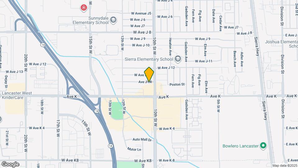 1020 W Ave J14 Mapa y Detalles de la Ubicación