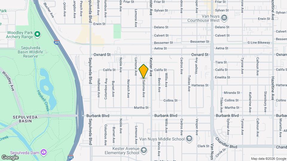 5813 Saloma Ave Map and Location Details