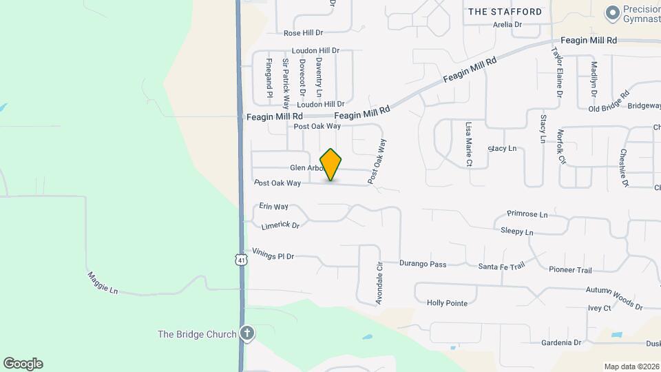 634 Post Oak Way Map and Location Details