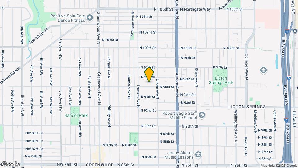 732 N 95th St Map and Location Details
