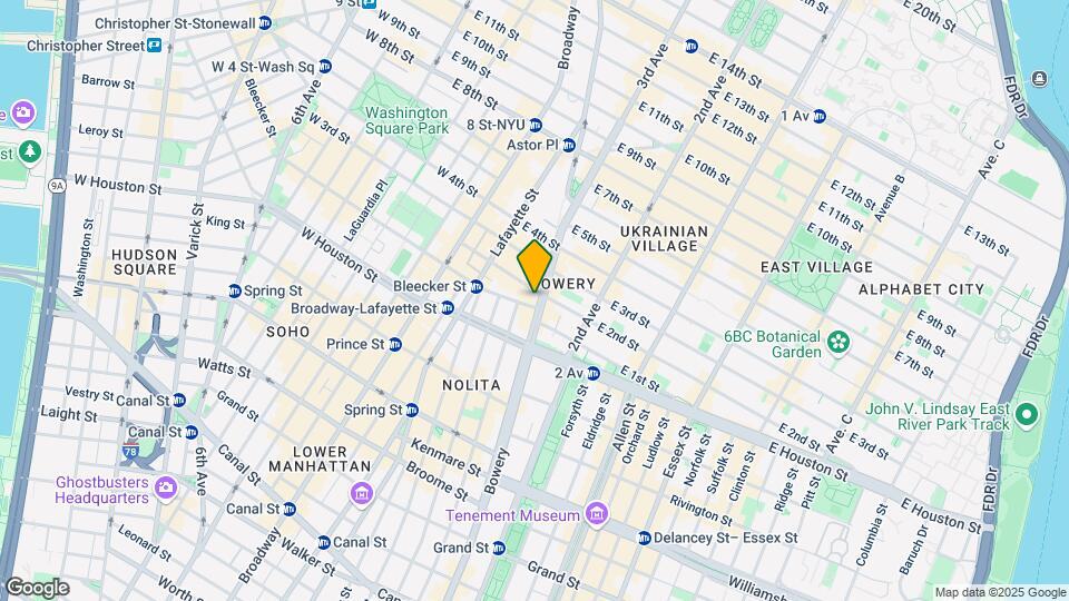 324 Bowery Mapa y Detalles de la Ubicación