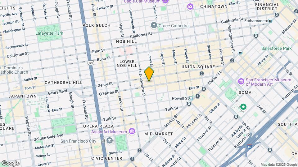 540 O'Farrell Street Map and Location Details