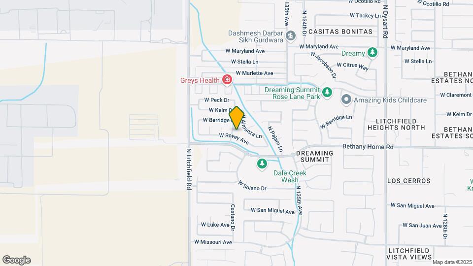 13710 W Rovey Ave Mapa y Detalles de la Ubicación