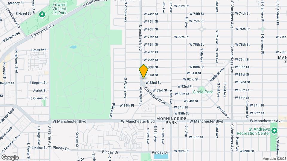 8114 Crenshaw Blvd Mapa y Detalles de la Ubicación