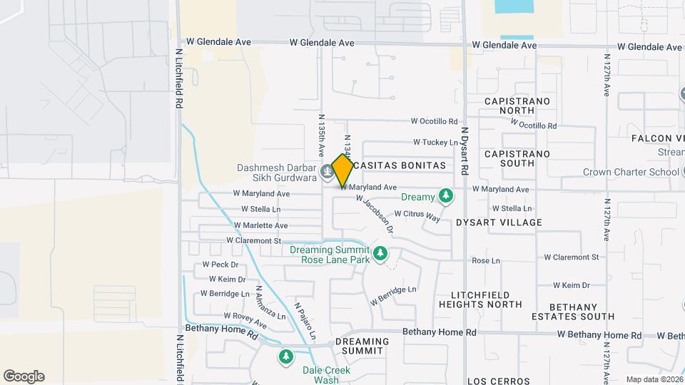 13426 W Jacobson Dr Mapa y Detalles de la Ubicación