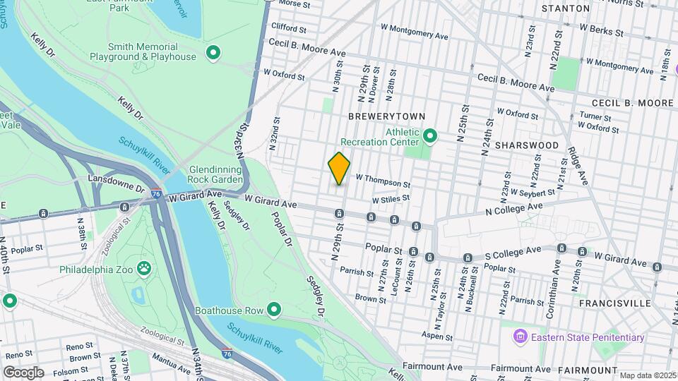 1231 N Hollywood St Map and Location Details