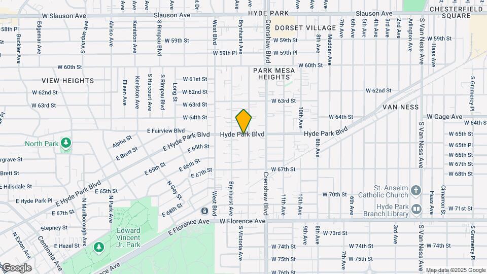3460 Hyde Park Blvd Map and Location Details