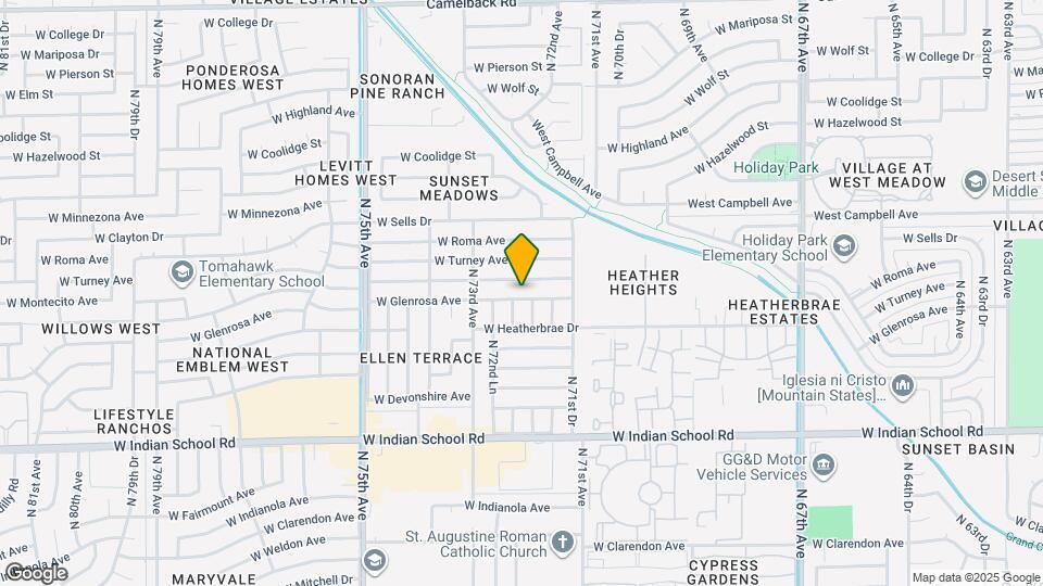 7208 W Glenrosa Ave Map and Location Details