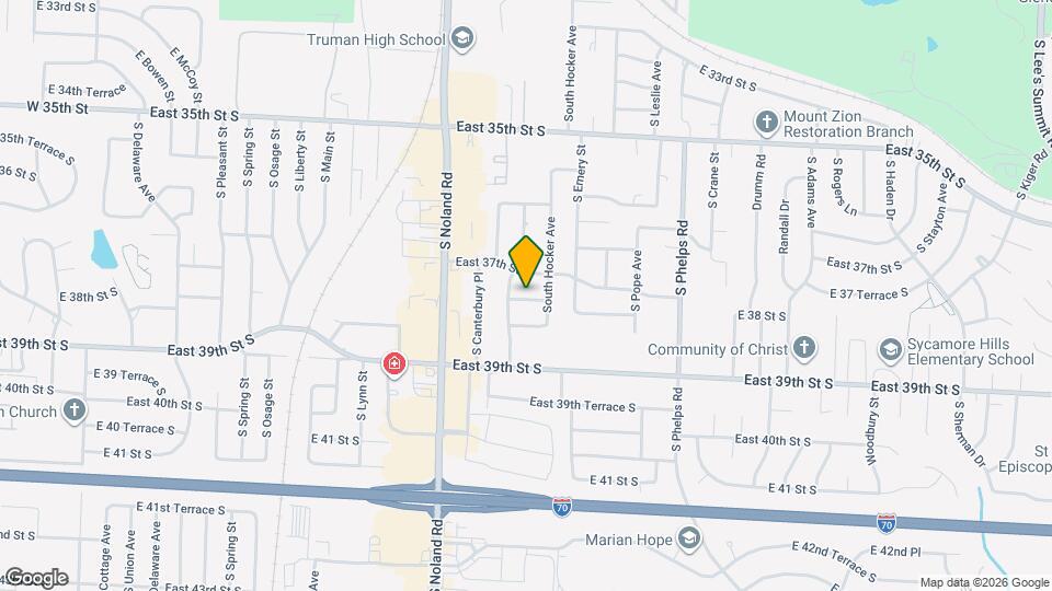14216 E 37th Terrace S Mapa y Detalles de la Ubicación