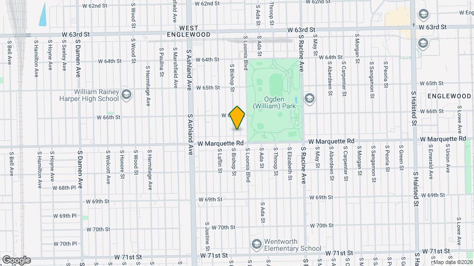 6639 S Bishop St Map and Location Details