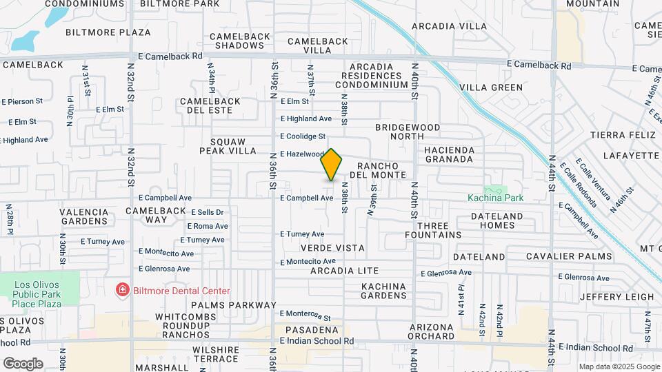 4525 N 36th Way Map and Location Details