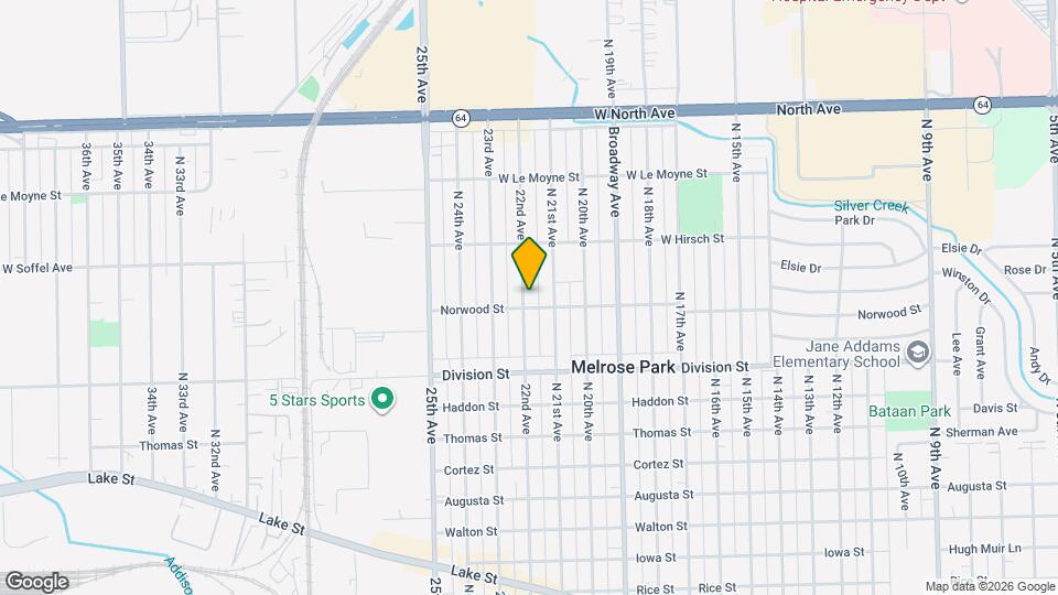 1603 N 22nd Ave, Unit 2 Map and Location Details