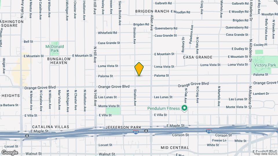 1720 Paloma St Map and Location Details