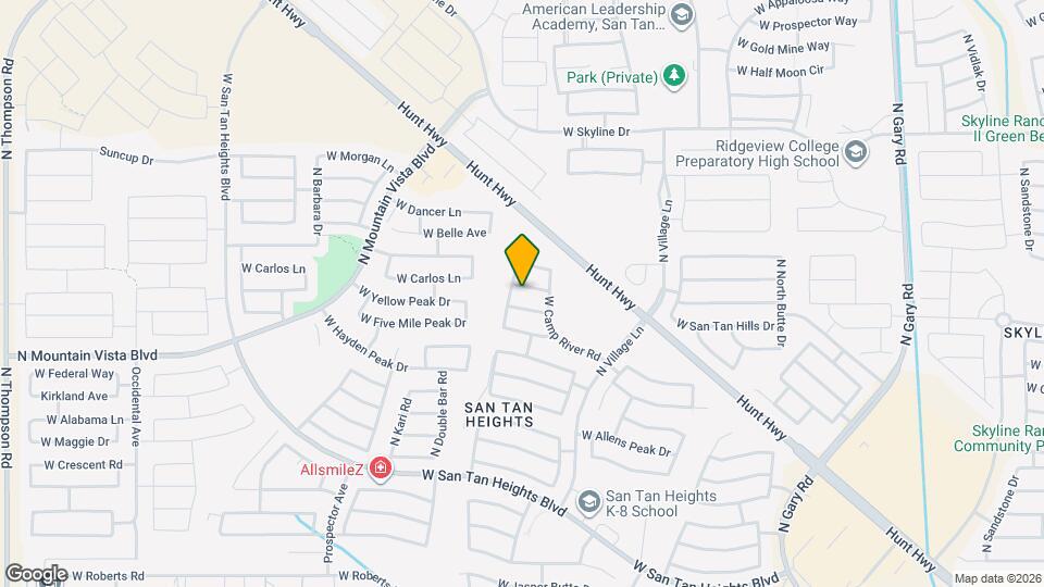 2837 W San Carlos Ln Map and Location Details