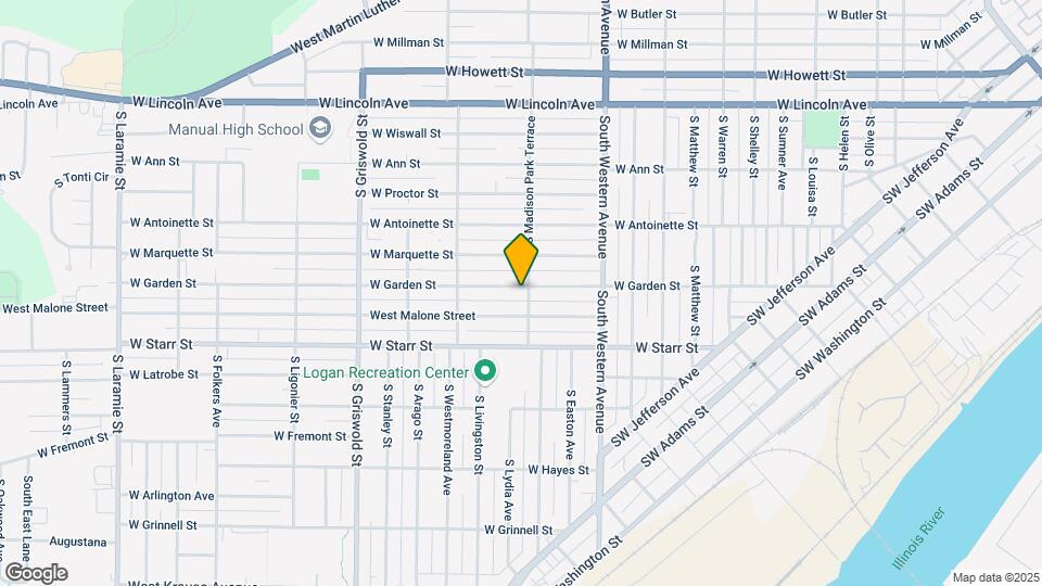2104 W Garden St Map and Location Details