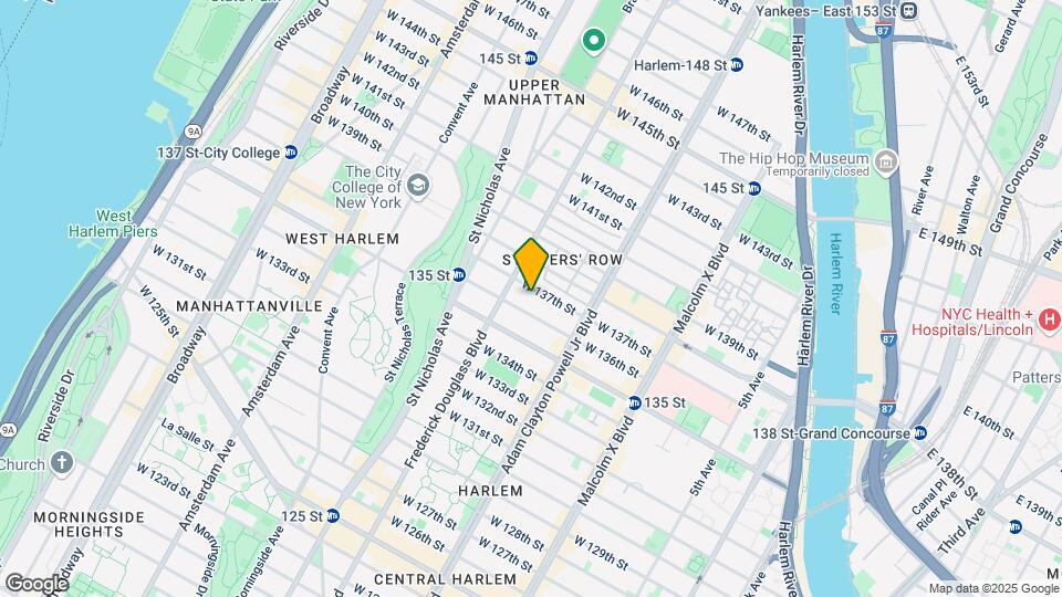 286 W 137th St Mapa y Detalles de la Ubicación