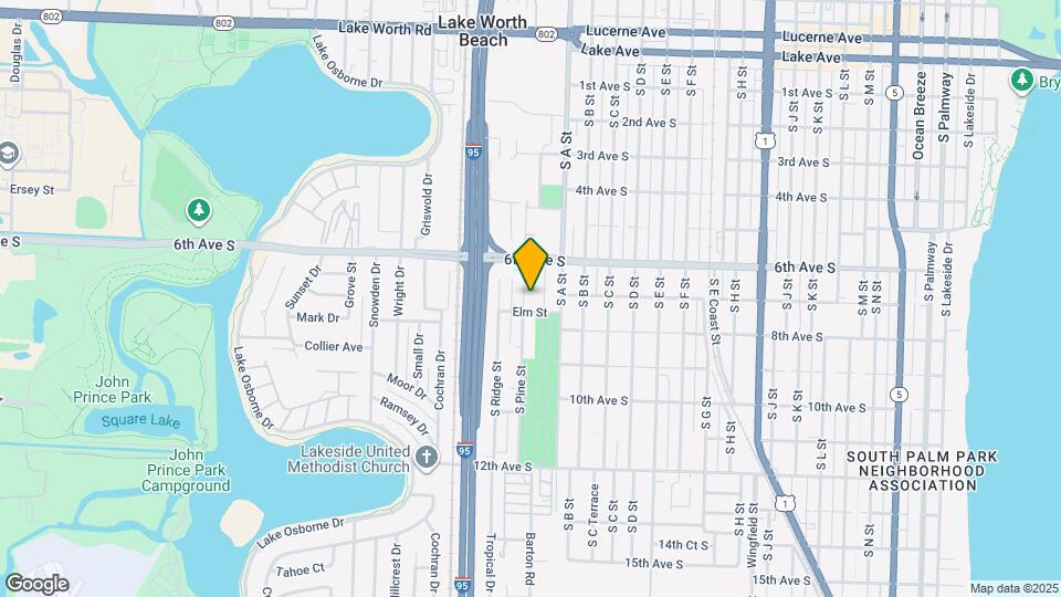 626 S Pine St Map and Location Details