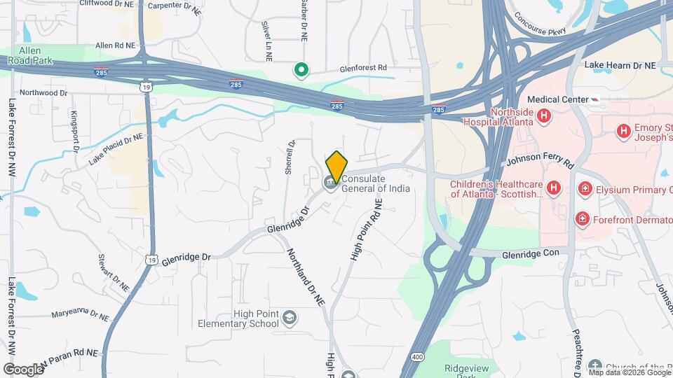 5559 glenridge dr,, Unit Aptmt. 1308 Mapa y Detalles de la Ubicación