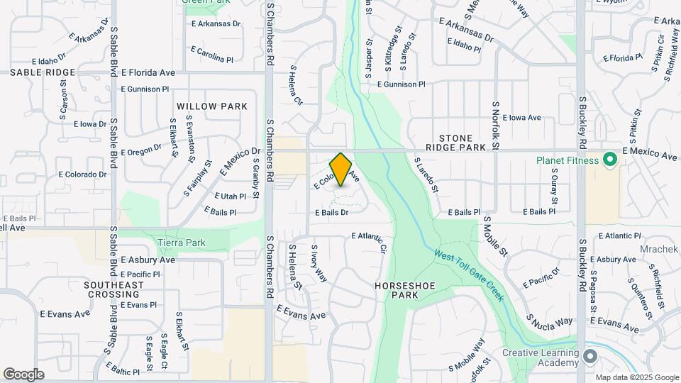 1837 S Idalia St Map and Location Details