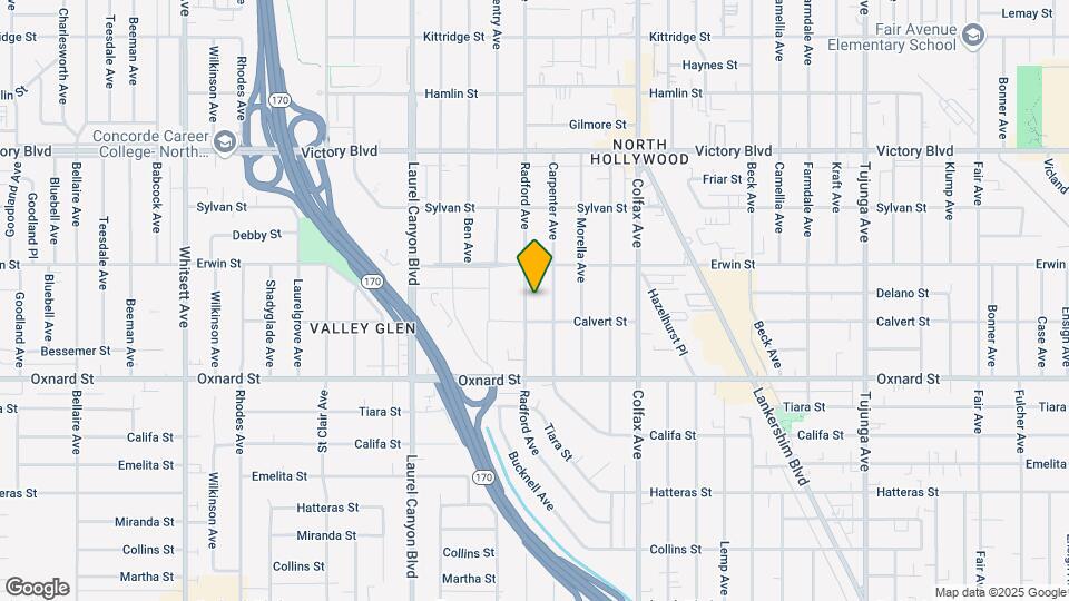 6120 Radford Ave Map and Location Details