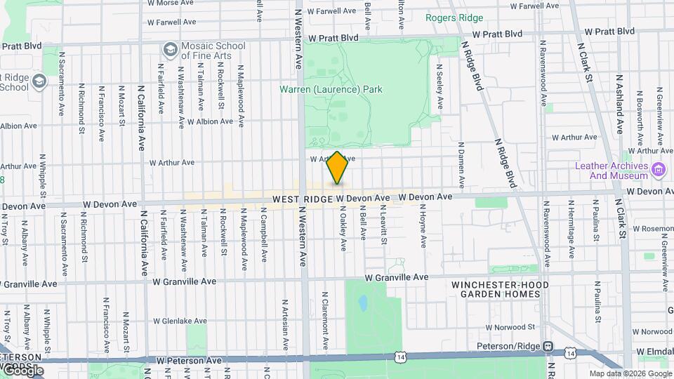 6412 N Oakley Ave, Unit 1st floor Map and Location Details