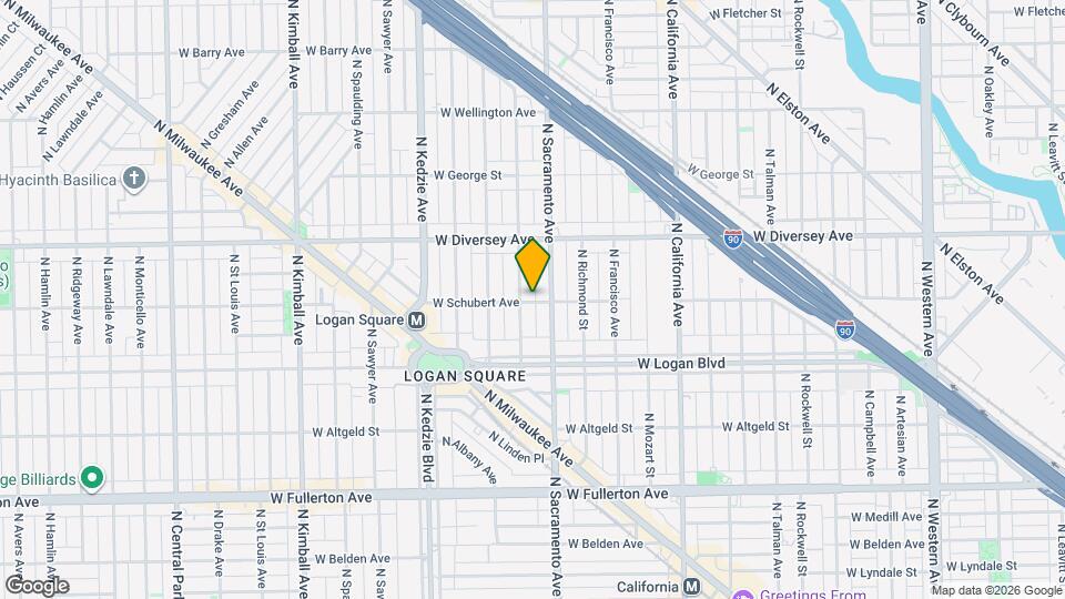 3018 W Schubert Ave Map and Location Details