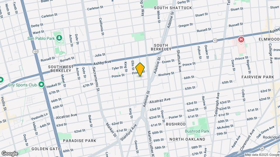 1817 Woolsey St Map and Location Details