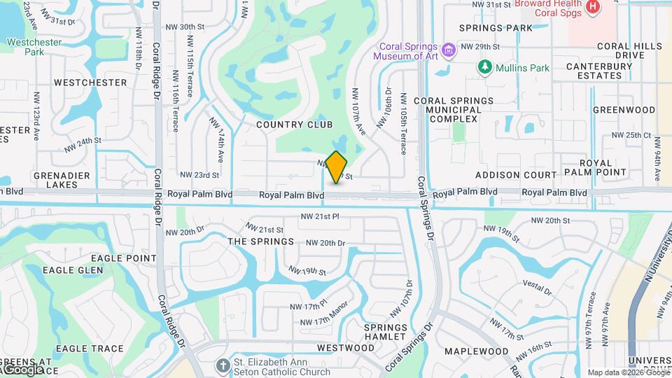 10907 Royal Palm Blvd Map and Location Details