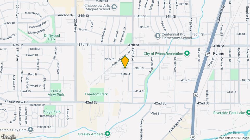 1725 Rowan Ln Map and Location Details