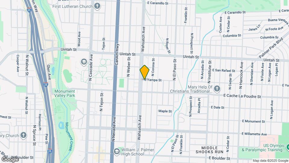 931 N Wahsatch Ave Map and Location Details