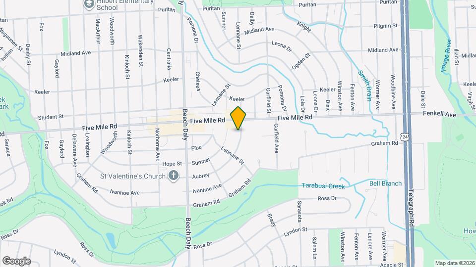 15195 Aubrey Map and Location Details