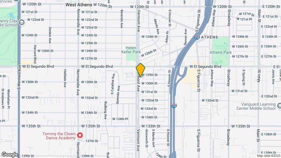 12916 S Vermont Ave Map and Location Details