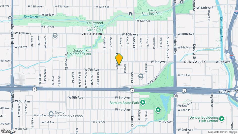 708 Lowell Blvd Map and Location Details