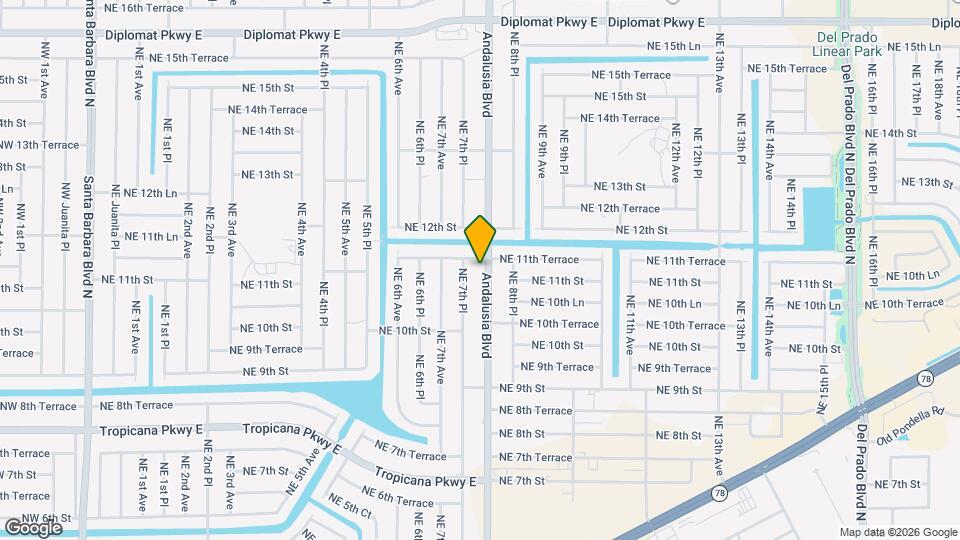 1106 Andalusia Blvd Map and Location Details